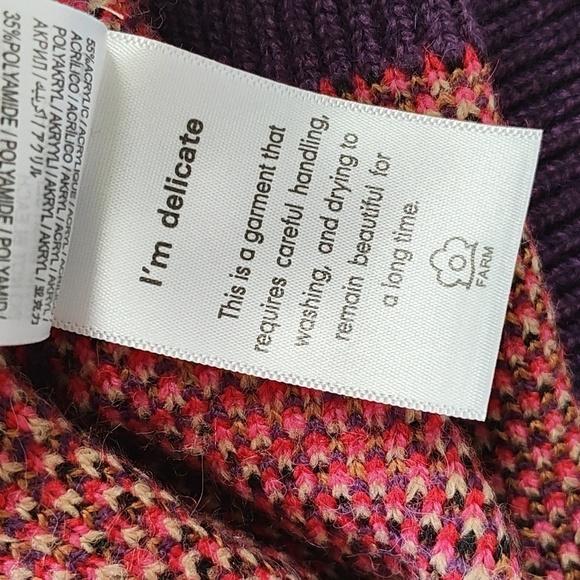 New FARM Rio Stripes Patches Sweater size S - Picture 14 of 15